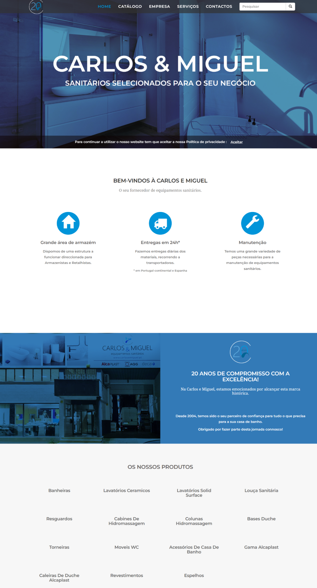 Carlos e miguel website printscreen